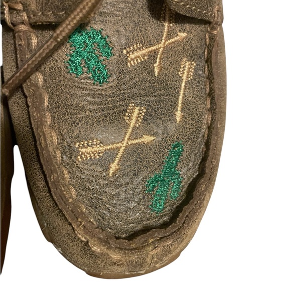 Nearly NEW Twisted X Youth 2 1/2 Cactus & Arrow Loafers- worn only once - Picture 4 of 5